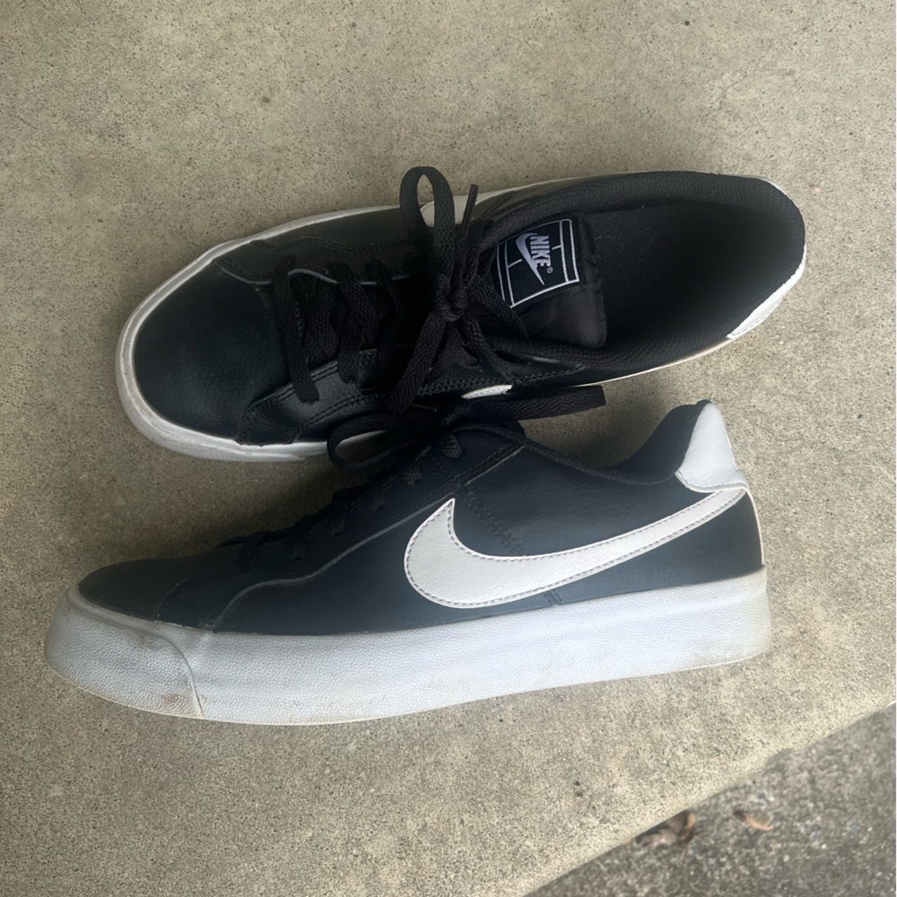 Nike Black and White court Royale Sneakers
